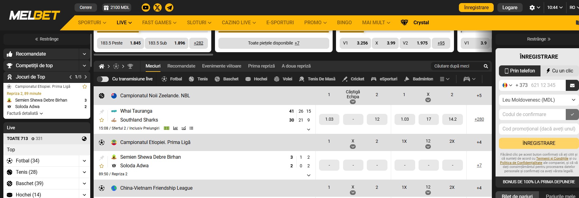 Pariuri sportive live